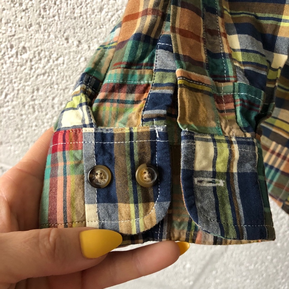 Orvis Plaid Patchwork Button Down Sz: 10 - image 4